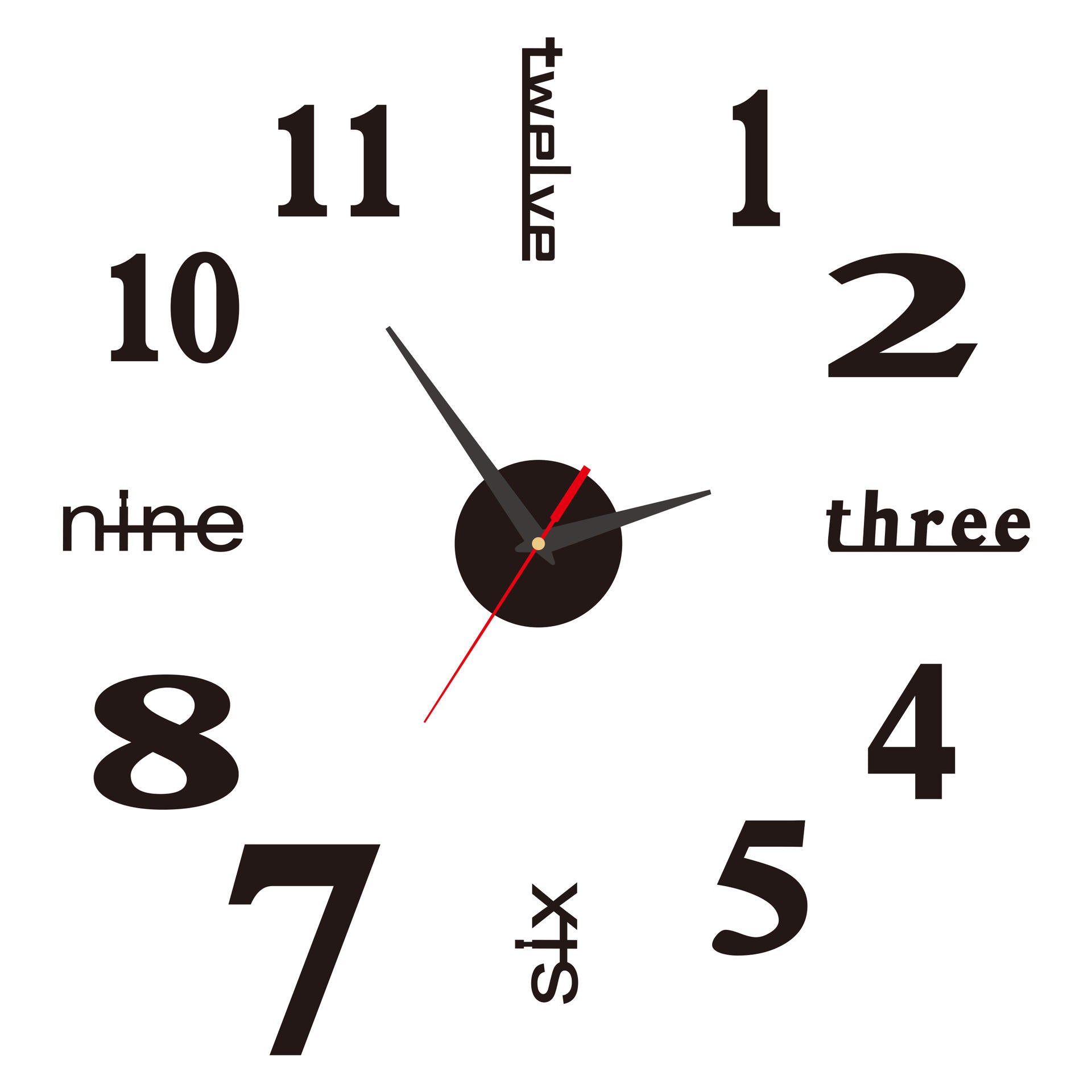 Orologio da muro con numeri grandi